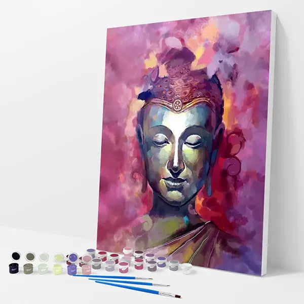 Abstract Buddha Kit - Paint By Numbers - 30x40cm / 12x16’’ / No Frame - Paint By Numbers