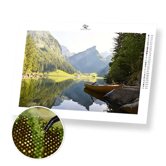 Alpine Lake - Premium Diamond Painting Kit - 45x30cm / 18x12’’ / Square (Most Popular) - Diamond Painting Kit