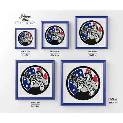 American Firefighter - Premium Diamond Painting Kit - Diamond Painting Kit
