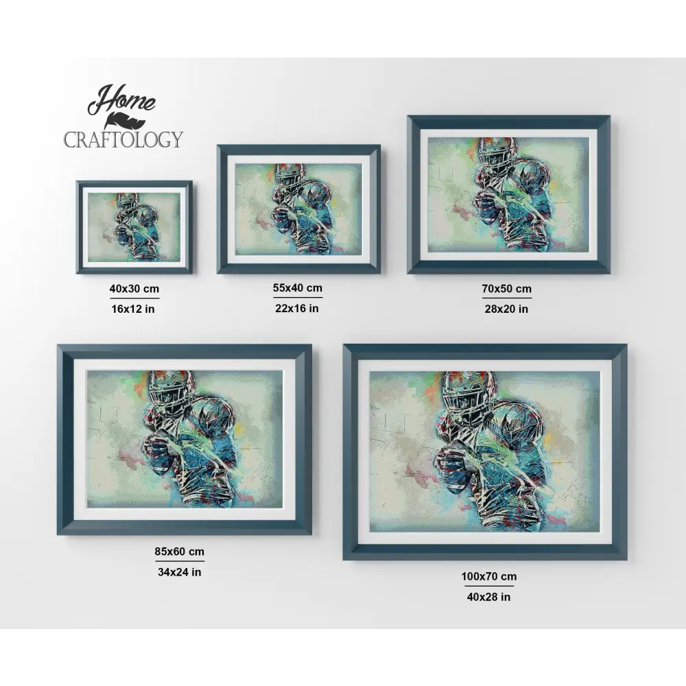 American Football Player - Premium Diamond Painting Kit - Diamond Painting Kit