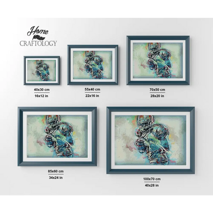 American Football Player - Premium Diamond Painting Kit - Diamond Painting Kit
