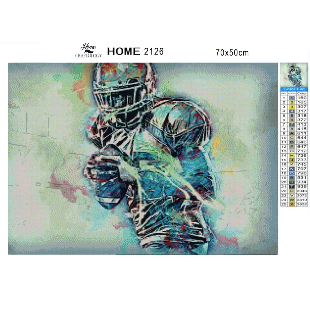 American Football Player - Premium Diamond Painting Kit - Diamond Painting Kit