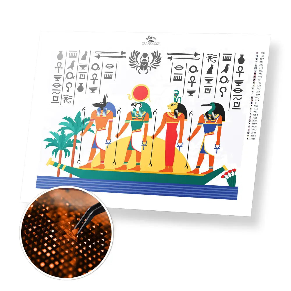 Ancient Egypt - Premium Diamond Painting Kit - 40x30cm / 16x12’’ / Square (Most Popular) - Diamond Painting Kit