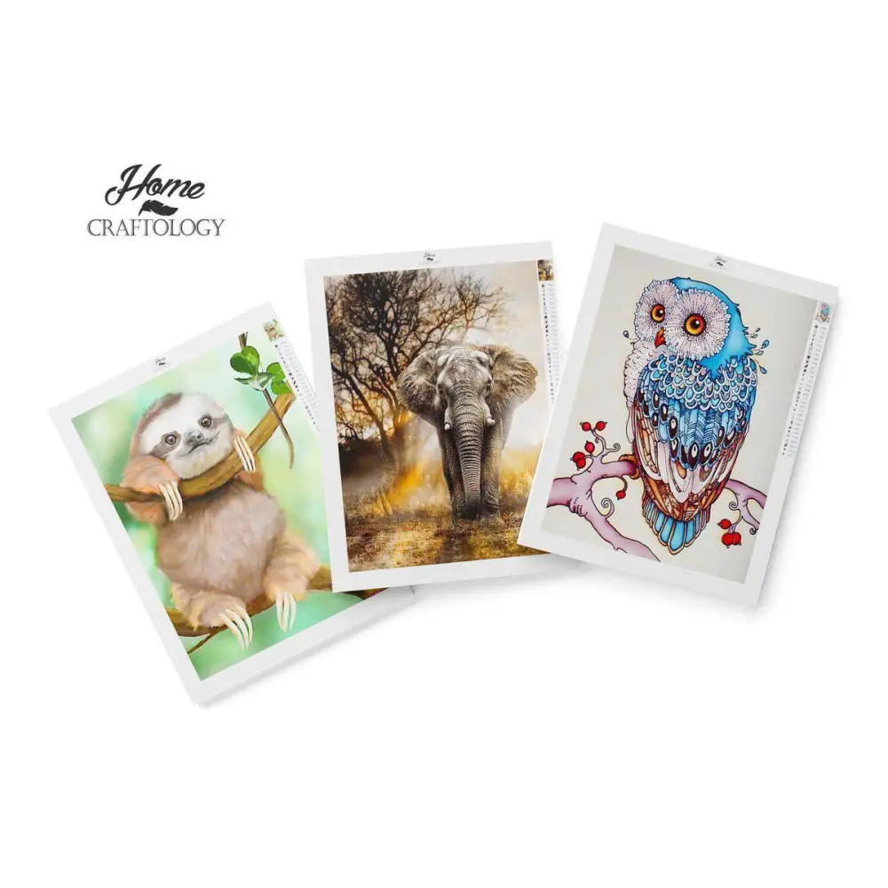 Animals Bundle - Premium Diamond Painting Kit - Small / Square - Diamond Painting Cross Stitch