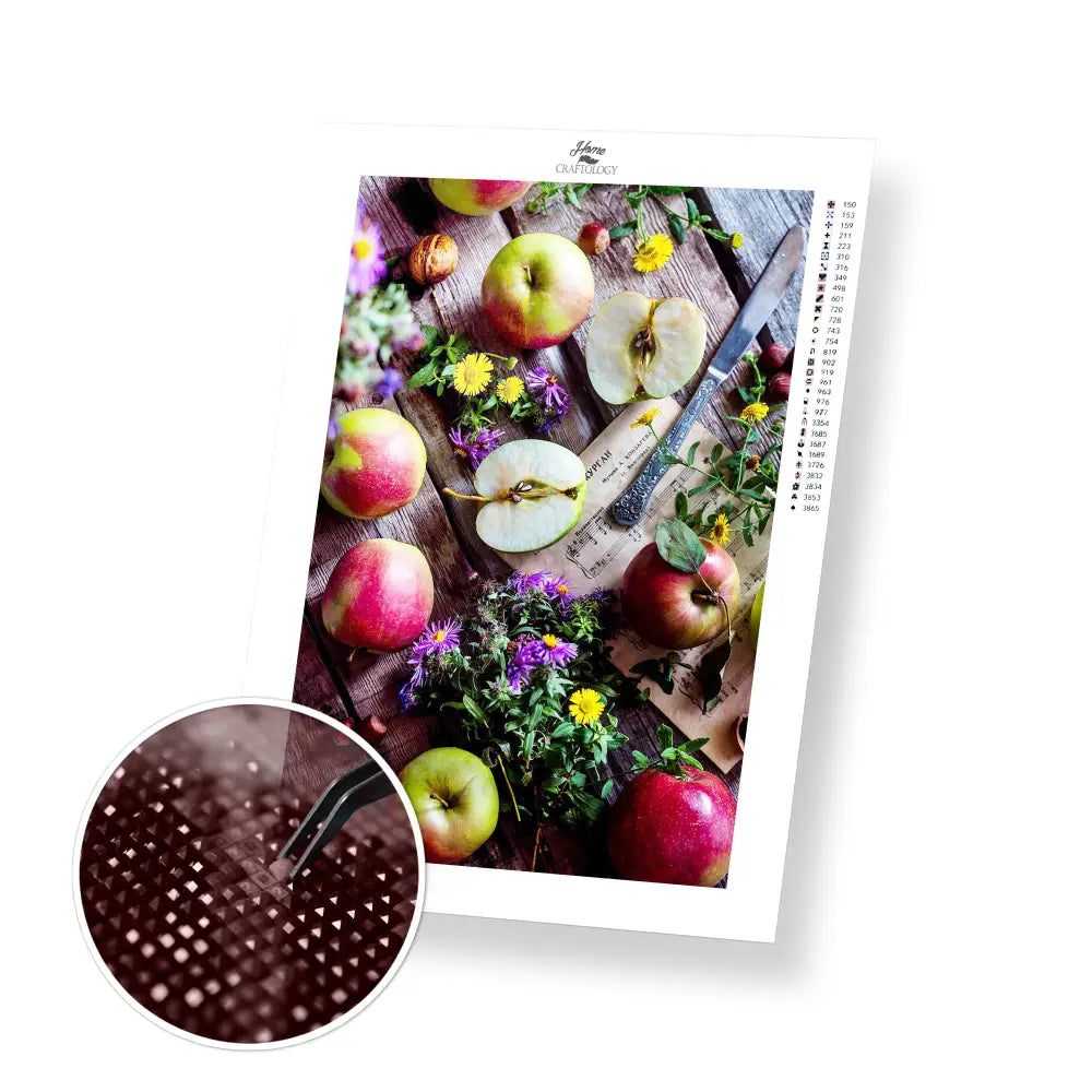 Apples - Premium Diamond Painting Kit - 30x45cm / 12x18’’ / Square (Most Popular) - Diamond Painting Kit