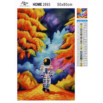 Astronaut in Autumn - Premium Diamond Painting Kit - Diamond Painting Kit