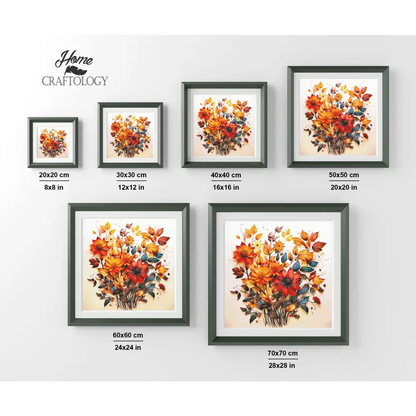 Autumn Flowers - Exclusive Premium Diamond Painting Kit - Diamond Painting Kit