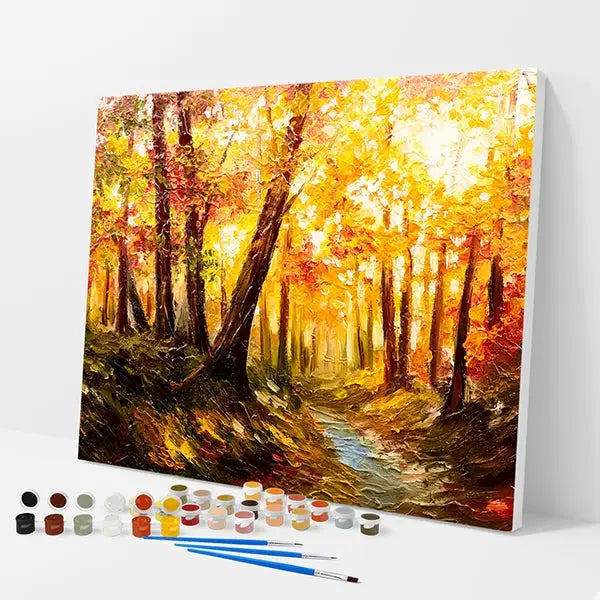 Autumn Forest Kit - Paint By Numbers - 30x40cm / 12x16’’ / No Frame - Paint By Numbers