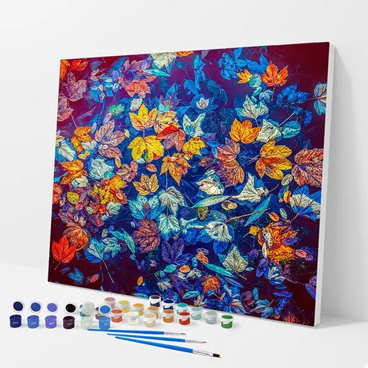 Autumn Leaves in Water Kit - Paint By Numbers - 30x40cm / 12x16’’ / No Frame - Paint By Numbers