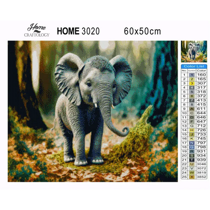 Baby Elephant - Premium Diamond Painting Kit - Diamond Painting Kit