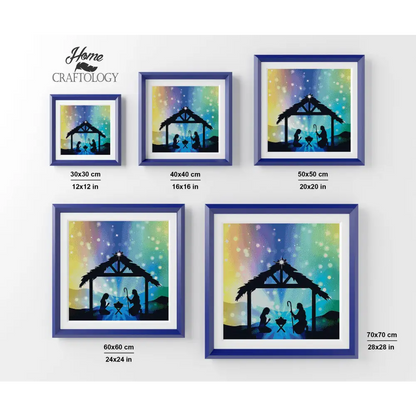 Baby Jesus with Mary and Joseph - Premium Diamond Painting Kit - Diamond Painting Kit