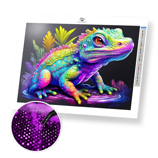 Baby Reptile - Premium Diamond Painting Kit - 30x20cm / 12x8’’ / Square (Most Popular) - Diamond Painting Kit