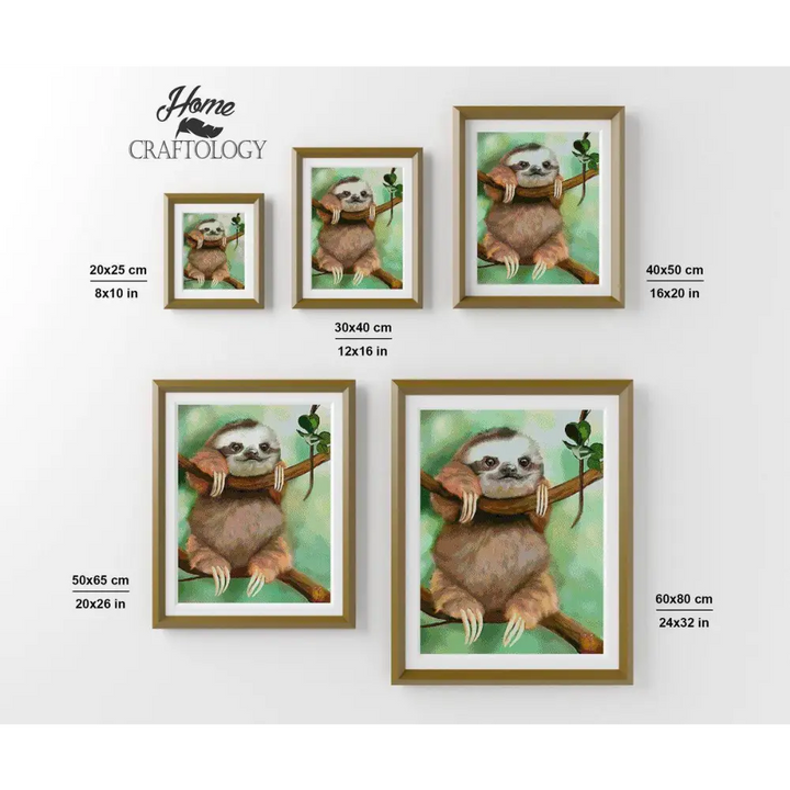 Baby Sloth - Premium Diamond Painting Kit - Diamond Painting Kit