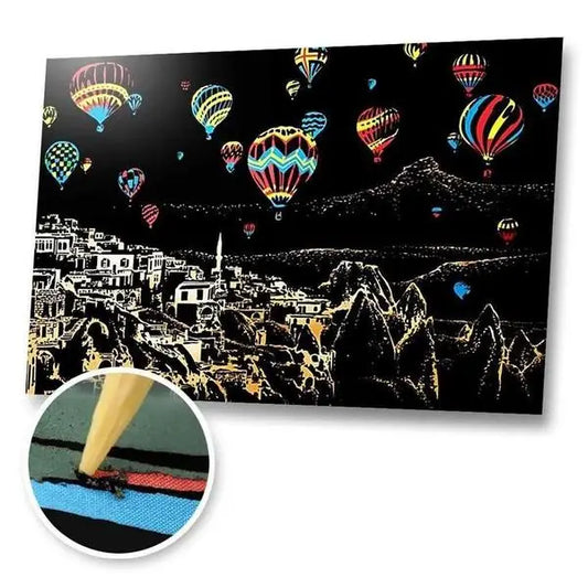 Balloons Turkey - Scratch Painting Kit - Scratch Painting