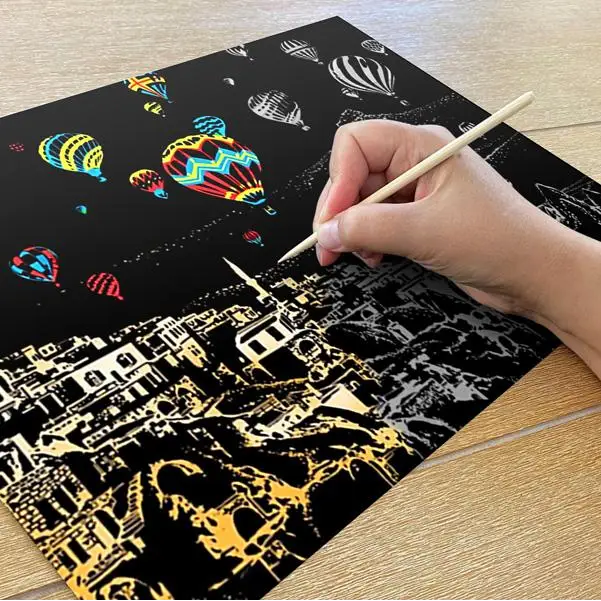 Balloons Turkey - Scratch Painting Kit - Scratch Painting
