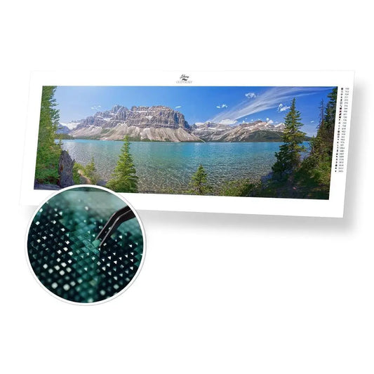 Banff National Park - Premium Diamond Painting Kit - 85x30cm / 12x33’’ / Square (Most Popular) - Diamond Painting Kit