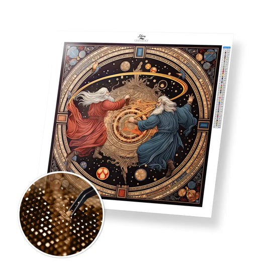 Battle of Wizards - Exclusive Premium Diamond Painting Kit - 30x30cm / 12x12’’ / Square (Most Popular) - Diamond