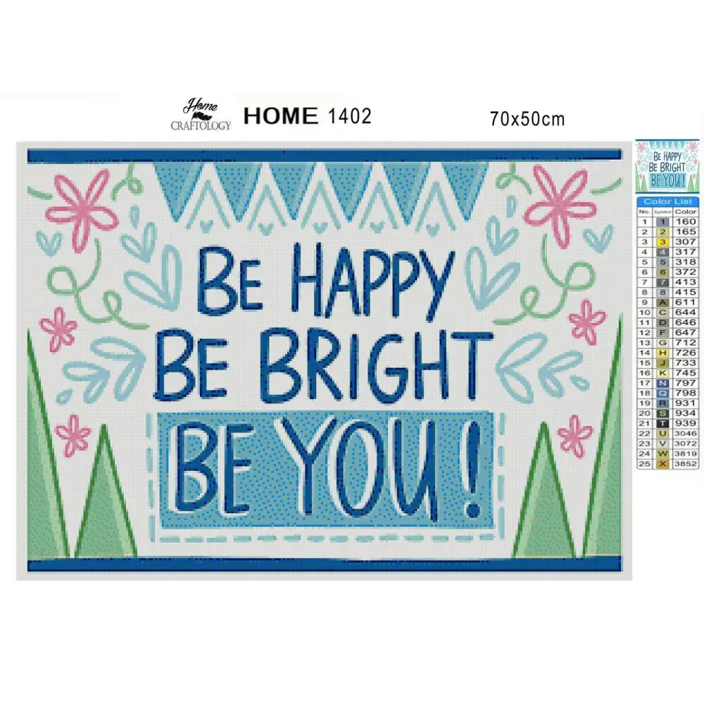 Be Happy - Premium Diamond Painting Kit - Diamond Painting Kit
