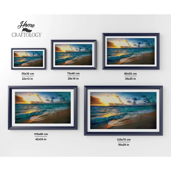 Beach and Sunset - Premium Diamond Painting Kit - Diamond Painting Kit