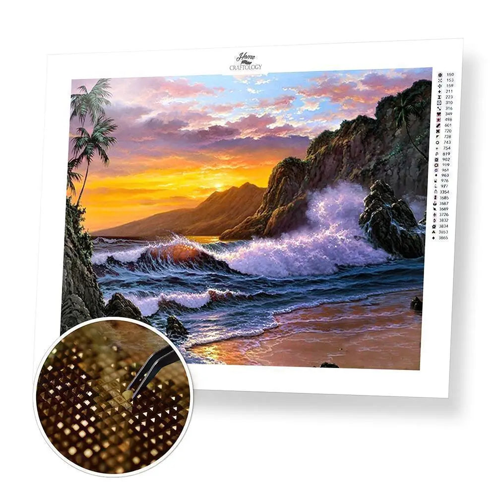 Beach Waves - Diamond Painting Kit - Home Craftology