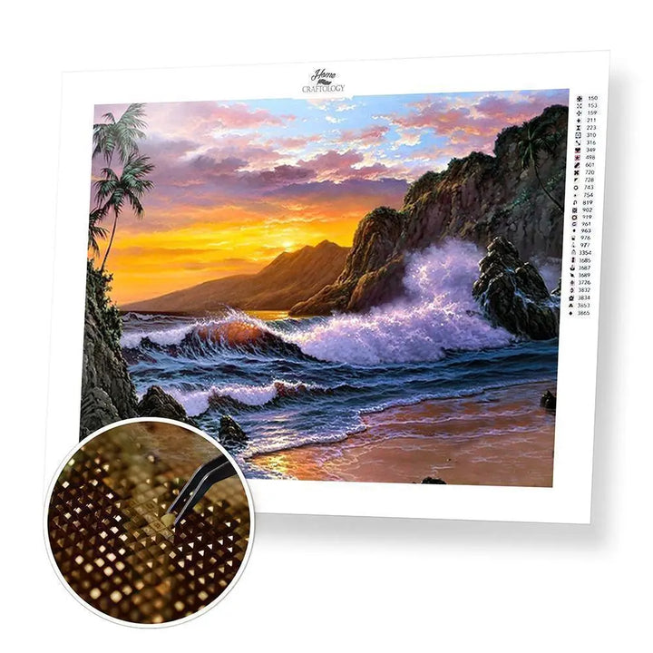 Beach Waves - Diamond Painting Kit - Home Craftology