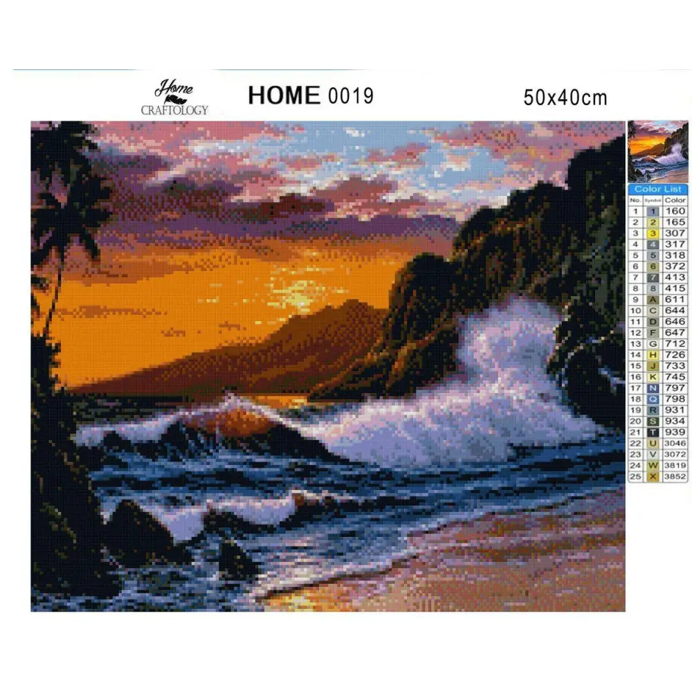 Beach Waves - Diamond Painting Kit - Home Craftology