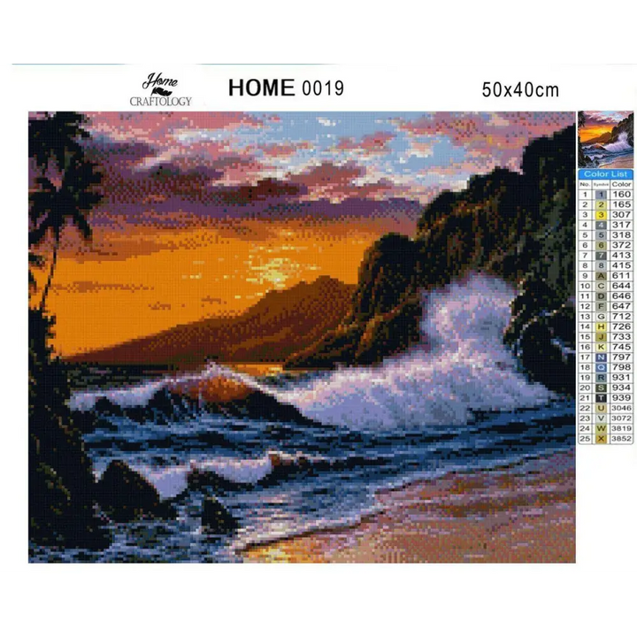 Beach Waves - Diamond Painting Kit - Home Craftology