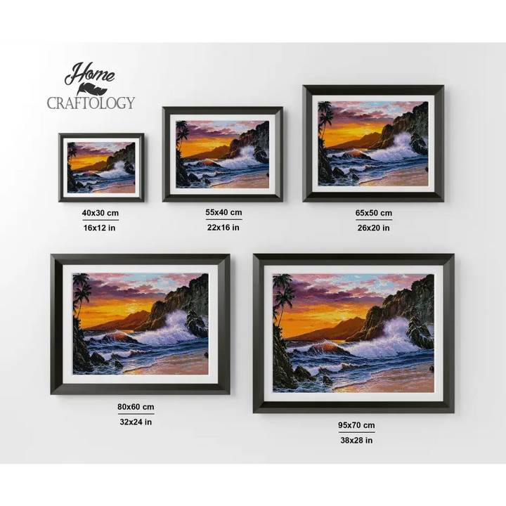 Beach Waves - Premium Diamond Painting Kit - Diamond Painting Kit