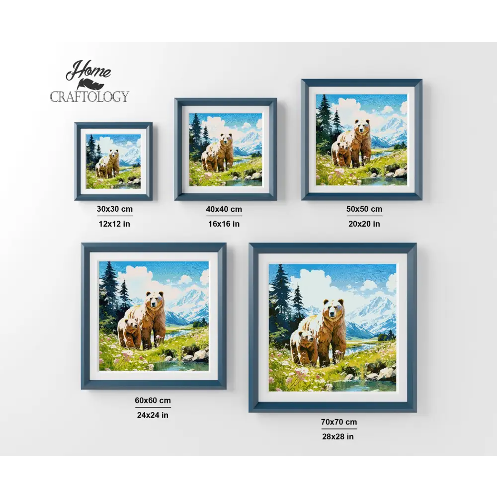 Bear and Cub - Exclusive Premium Diamond Painting Kit - Diamond Painting Kit