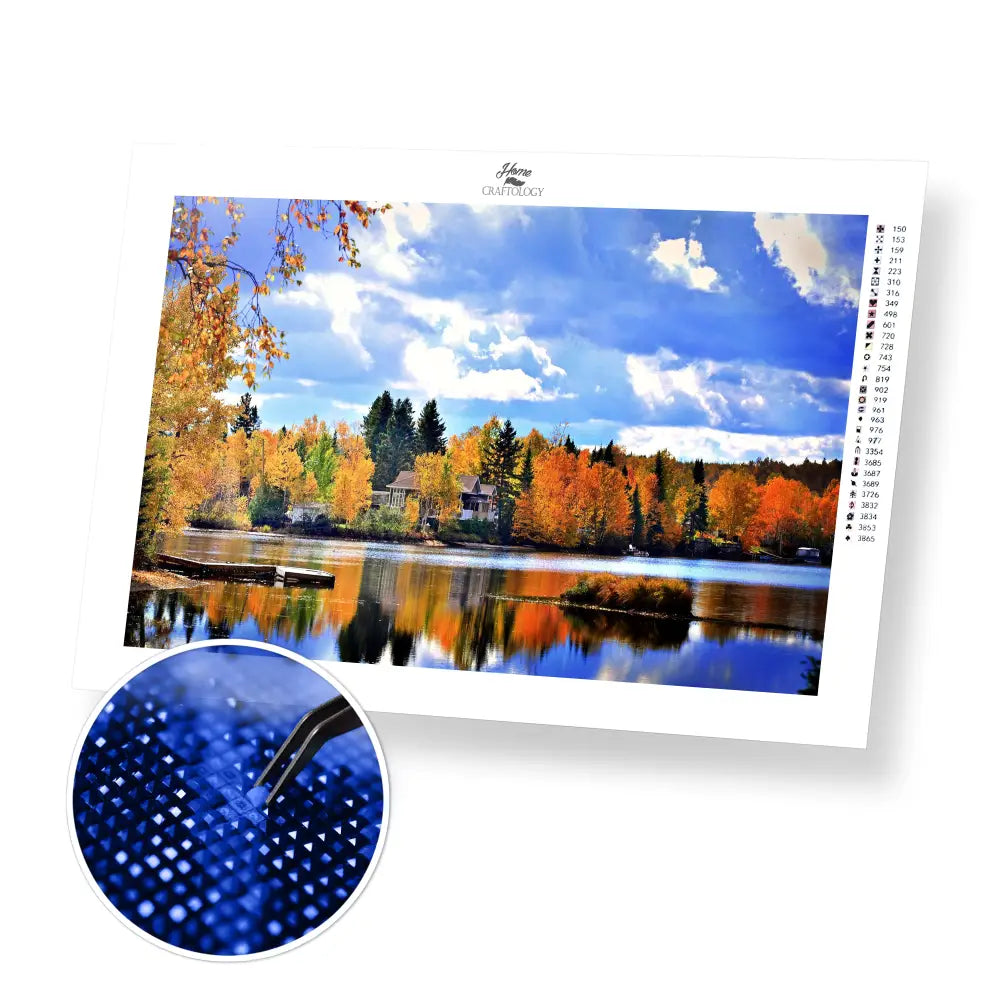 Beautiful Canadian Landscape - Premium Diamond Painting Kit - 45x30cm / 18x12’’ / Square (Most Popular) - Diamond