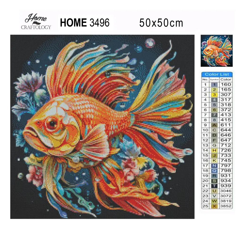 Beautiful Fish - Exclusive Premium Diamond Painting Kit - Diamond Painting Kit