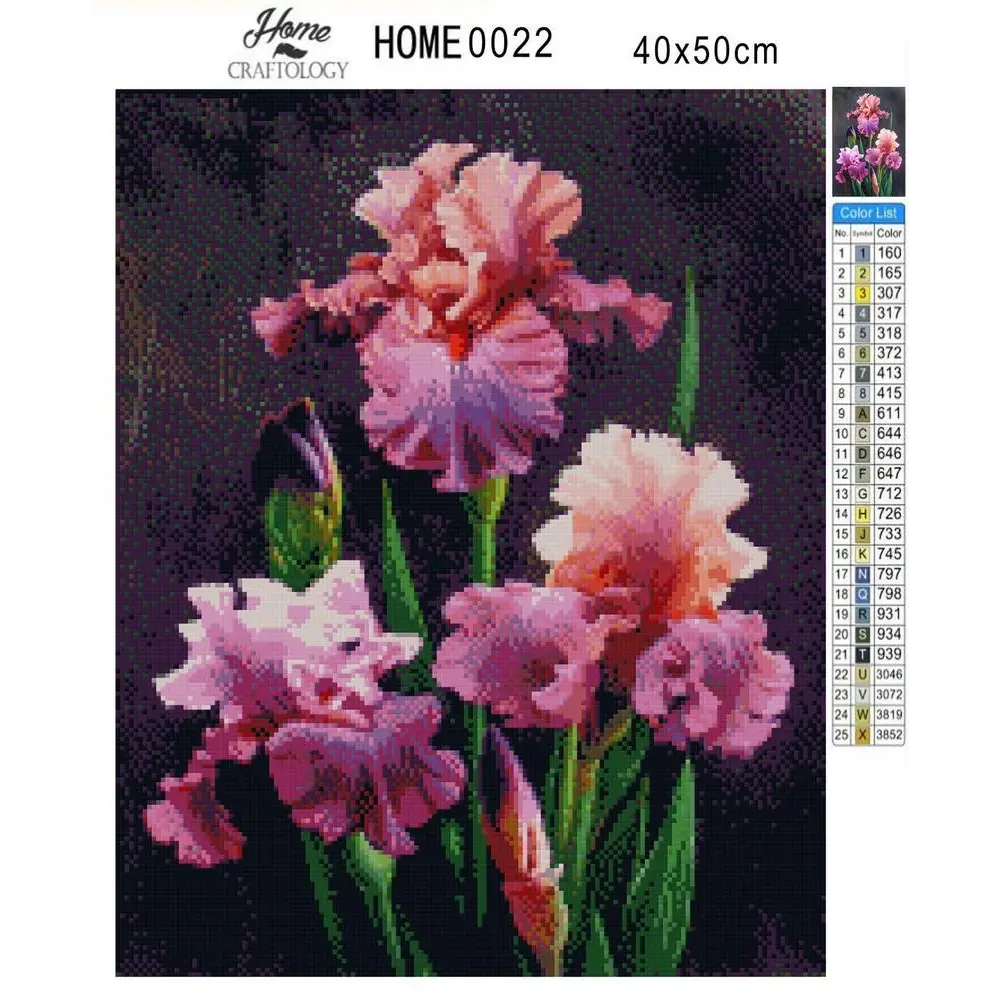 Beautiful Flowers - Diamond Painting Kit - Home Craftology