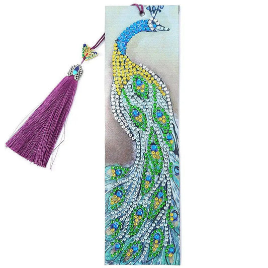 Beautiful Peacock - Diamond Painting Bookmark - Bookmark