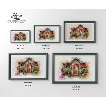 Beautiful Red Door - Premium Diamond Painting Kit - Diamond Painting Kit