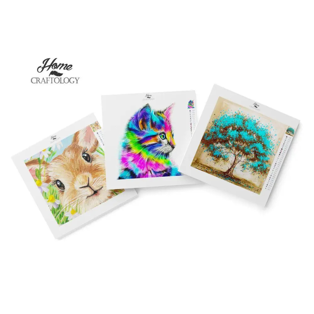 Beginners Bundle - Premium Diamond Painting Kit - Small / Square - Diamond Painting Cross Stitch