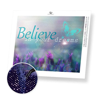 Believe in your Dreams - Premium Diamond Painting Kit - 35x30cm / 14x12’’ / Square (Most Popular) - Diamond Painting Kit