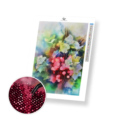 Berries Painting - Premium Diamond Painting Kit - 30x45cm / 12x18’’ / Square (Most Popular) - Diamond Painting Kit