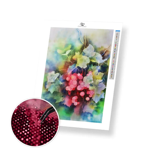 Berries Painting - Premium Diamond Painting Kit - 30x45cm / 12x18’’ / Square (Most Popular) - Diamond Painting Kit