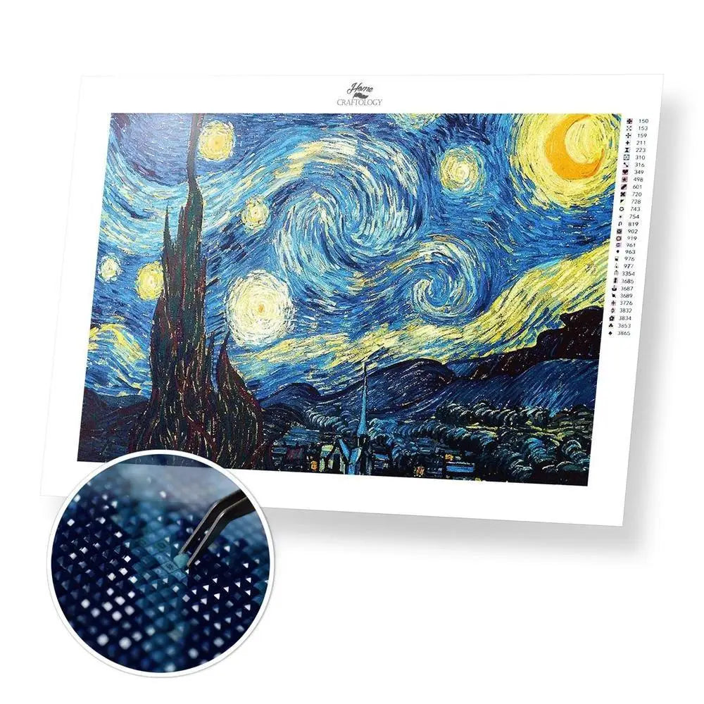 Best Selling Diamond Painting Kits - Starry Night 70x50cm 28x20’’ (Recommended) Square - Diamond Painting Cross Stitch