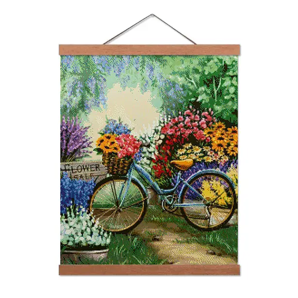 Bicycle and Flowers - Exclusive Premium Diamond Painting Kit - Diamond Painting Kit