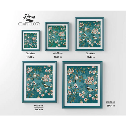 Birds and Blossoms - Exclusive Premium Diamond Painting Kit - Diamond Painting Kit