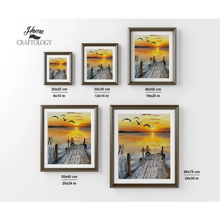 Birds and Sunset - Premium Diamond Painting Kit - Diamond Painting Kit