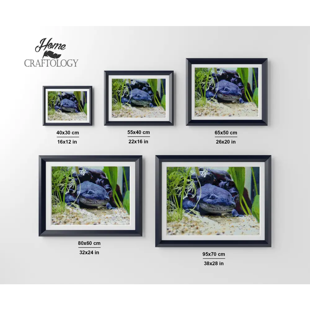 Black Axolotl - Premium Diamond Painting Kit - Diamond Painting Kit