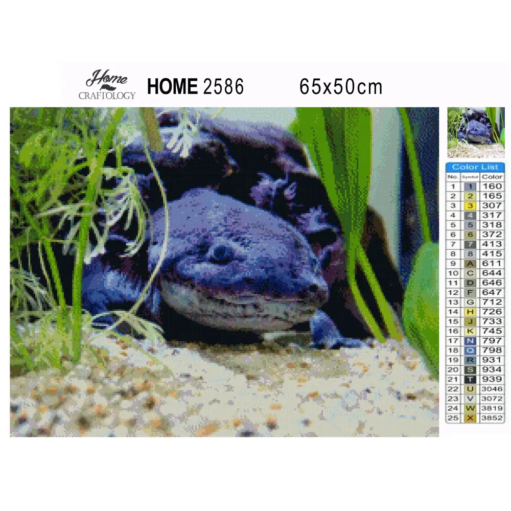 Black Axolotl - Premium Diamond Painting Kit - Diamond Painting Kit