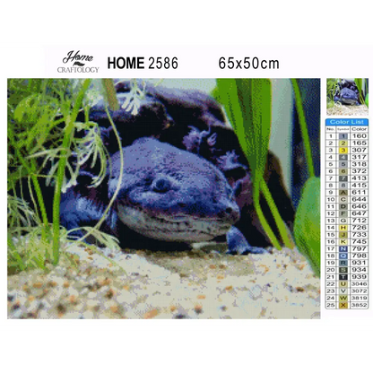 Black Axolotl - Premium Diamond Painting Kit - Diamond Painting Kit