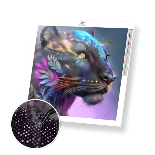 Black Panther - Premium Diamond Painting Kit - 30x30cm / 12x12’’ / Square (Most Popular) - Diamond Painting Kit