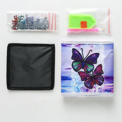 Blue and Purple Butterflies - Diamond Painting Storage Kit - Storage Box