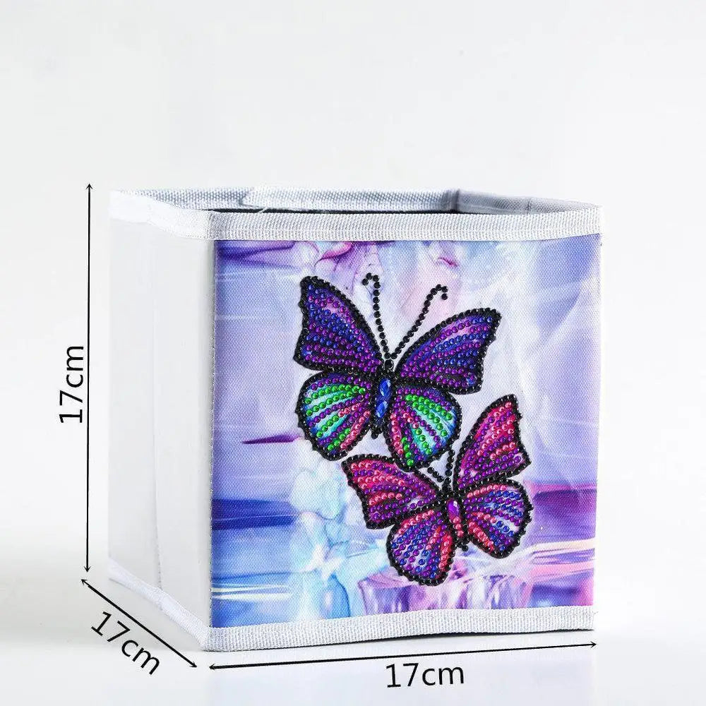 Blue and Purple Butterflies - Diamond Painting Storage Kit - Storage Box