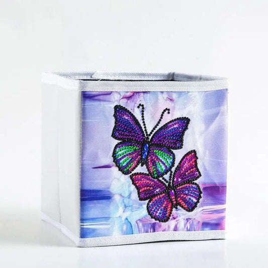 Blue and Purple Butterflies - Diamond Painting Storage Kit - Storage Box