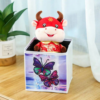 Blue and Purple Butterflies - Diamond Painting Storage Kit - Storage Box